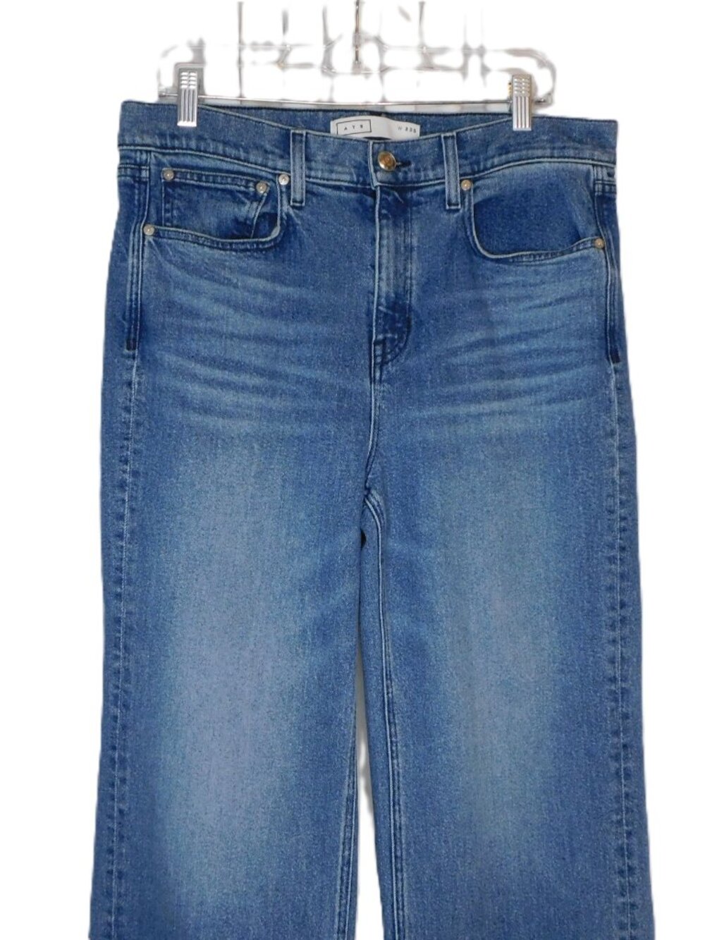 AYR The Secret Sauce Jeans | Wide Leg Straight High Rise Denim | VGUC | 33 Short - Picture 2 of 7